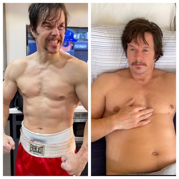 L'acteur Mark Wahlberg montre sa transformation physique importante.