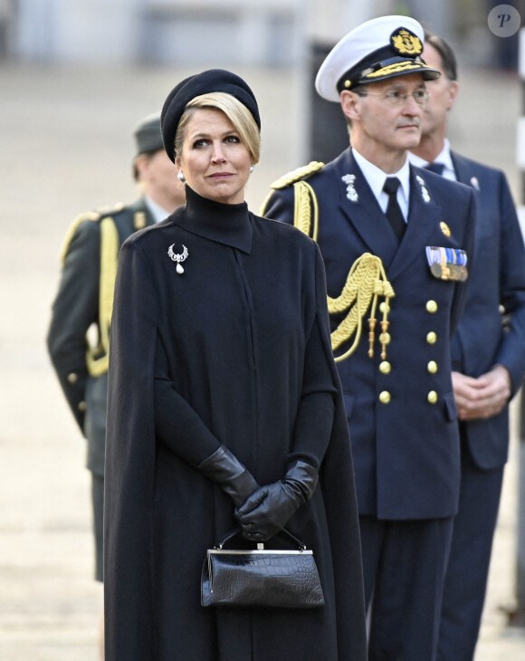La reine Maxima des Pays-Bas lors de la cérémonie de commémoration pour les victimes de la Seconde Guerre Mondiale sur la place du Dam à Amsterdam.