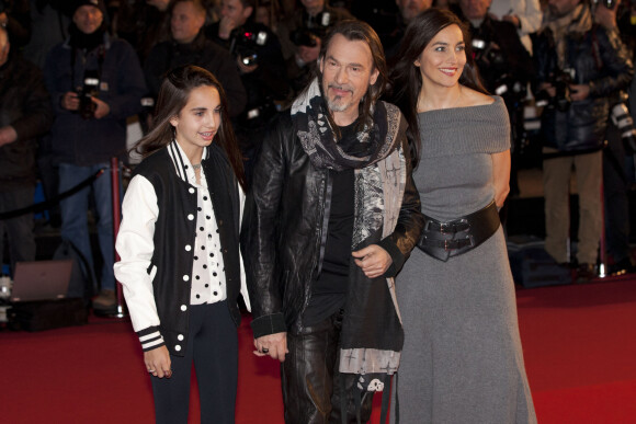 Florent Pagny, sa femme Azucena et leur fille Ael - 15e édition des NRJ Music Awards à Cannes. Le 14 décembre 2013 