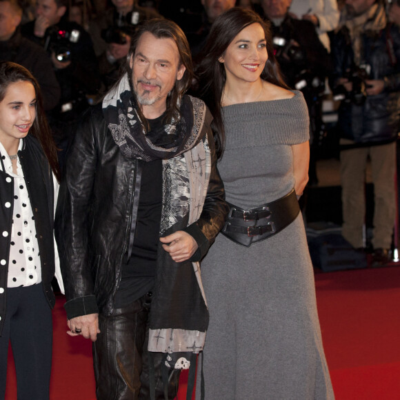 Florent Pagny, sa femme Azucena et leur fille Ael - 15e édition des NRJ Music Awards à Cannes. Le 14 décembre 2013 