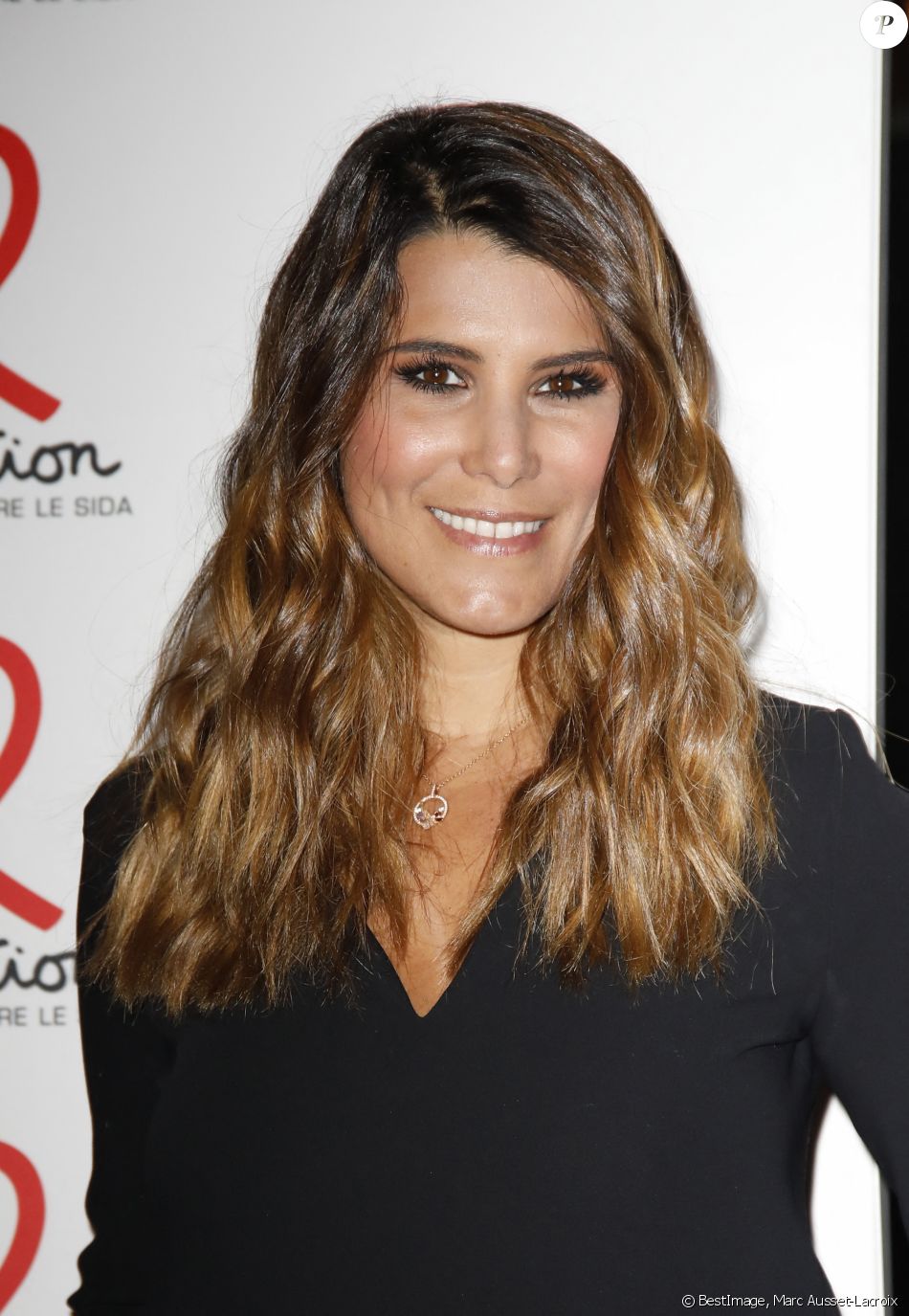Karine Ferri - Soirée de lancement du Sidaction 2019 à la salle Wagram à Paris, le 18 mars 2019. © Marc Ausset-Lacroix/Bestimage