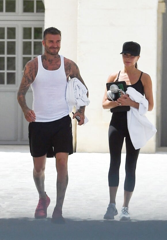 Exclusif - David et Victoria Beckham en vacances dans la région des Pouilles en Italie, le 13 juillet 2020.