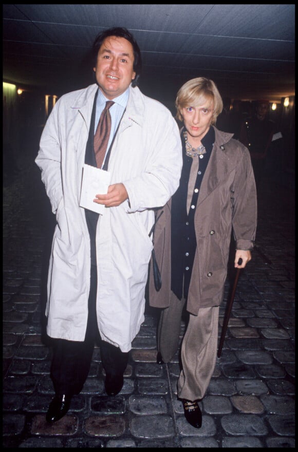Marc Francelet et Françoise Sagan à Paris en 1990.