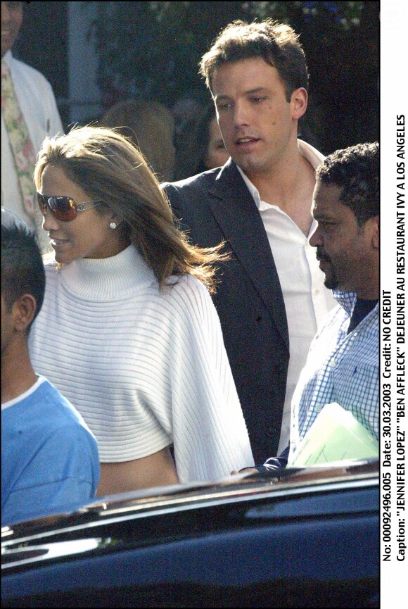Jennifer Lopez et Ben Affleck à Los Angeles.