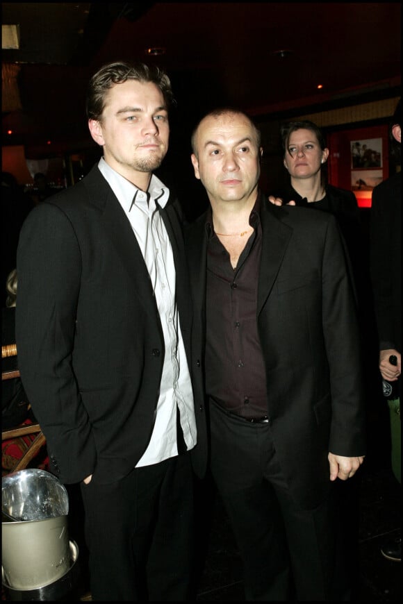 Leonardo DiCaprio et Thierry Klemeniuk à Paris pour la première du film "Aviator" en 2005. 