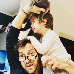 Frédéric Diefenthal et son fils Gabriel sur Instagram. Le 4 février 2021.
