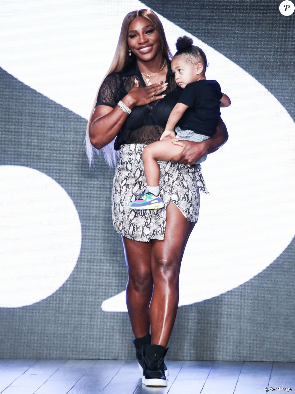 Serena Williams, Alexis Olympia Ohanian Jr. au défilé Prêt à porter Serena Williams Printemps/Eté 2020 lors de la Fashion Week de New York City, New York, Etats-Unis, le 10 septembre 2019.