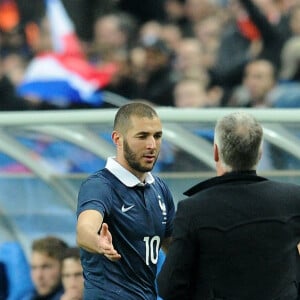 Karim Benzema et Didier Deschamps France vs Pays Bas - match amical - 05/03/2014