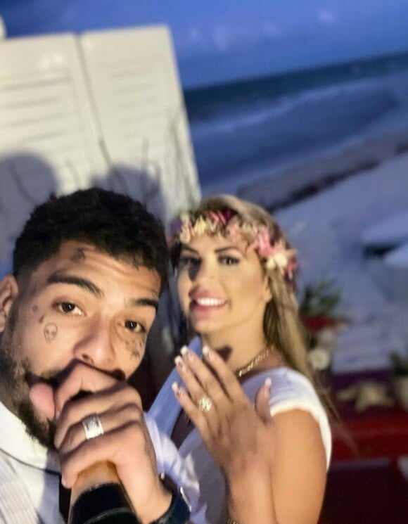 Kevin Nascimento et son épouse Deolane Bezerra, le mois dernier.