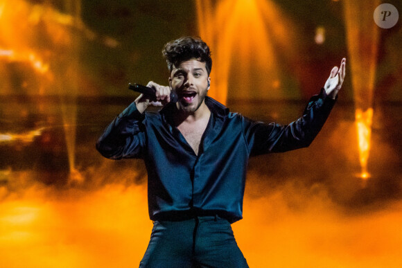 Les artistes sont en répétition pour le concours Eurovision à Rotterdam le 19 mai 2021.  Blas Cantó (Spain)