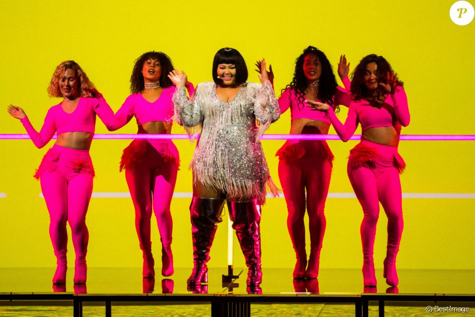 Répétitions pour la demi finale du concours de l'Eurovision à Rotterdam le 17 mai 2021. Ici Destiny.