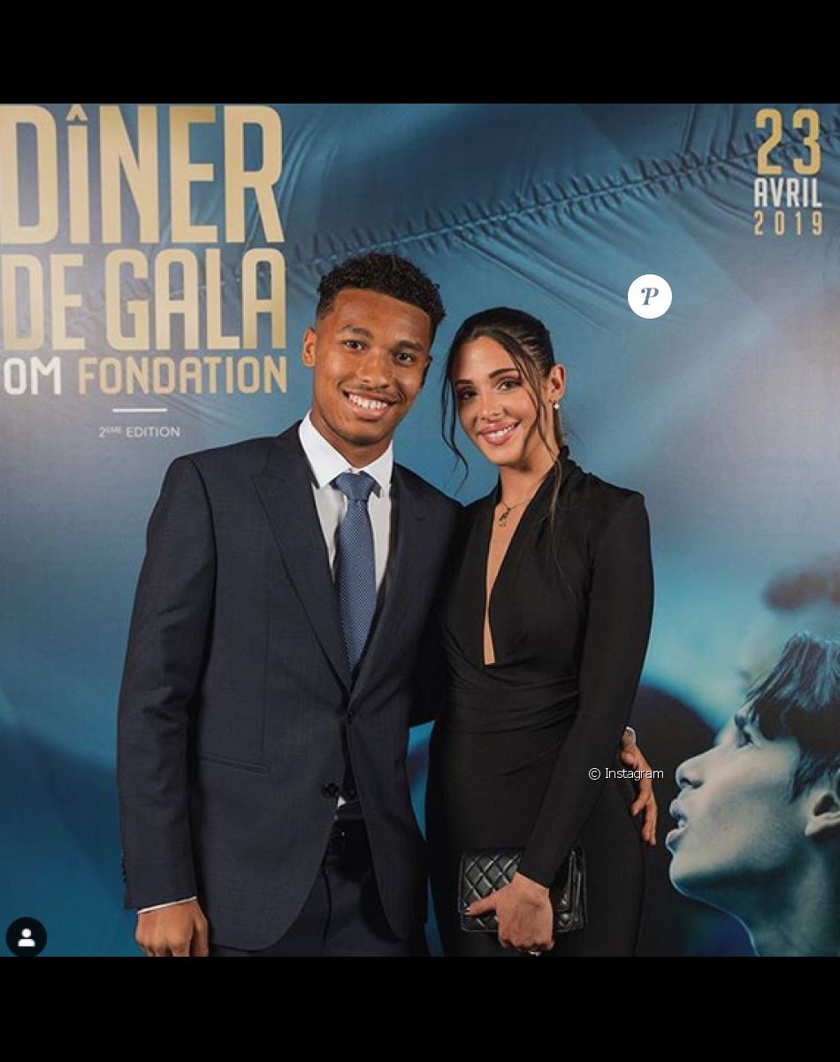 Coralie Porrovecchio et Boubacar Kamara au dîner de gala OM Fondation.