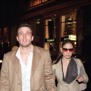 Ben Affleck et Jennifer Lopez à l'hôtel Crillon de Paris.
