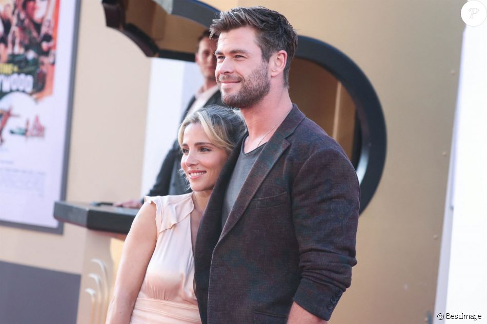 Elsa Pataky, Chris Hemsworth - Les célébrités assistent à la première de "Once Upon a Time in Hollywood" à Hollywood, le 22 juillet 2019.