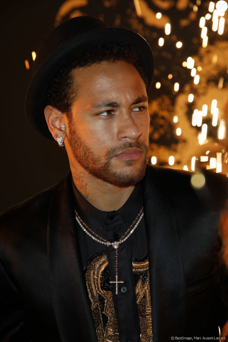 Neymar Jr. lors de la soirée de lancement du parfum "Spirit of the Brave" à la Salle Wagram à Paris, France. © Marc Ausset-Lacroix/Bestimage