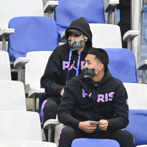 Neymar Jr (PSG) - Le président Emmanuel Macron assiste à la victoire du Paris Saint Germain 2 à 0 face à Monaco en finale de Coupe de France au Stade de France à Saint-Denis le 19 mai 2021. © JB Autissier / Panoramic / Bestimage 