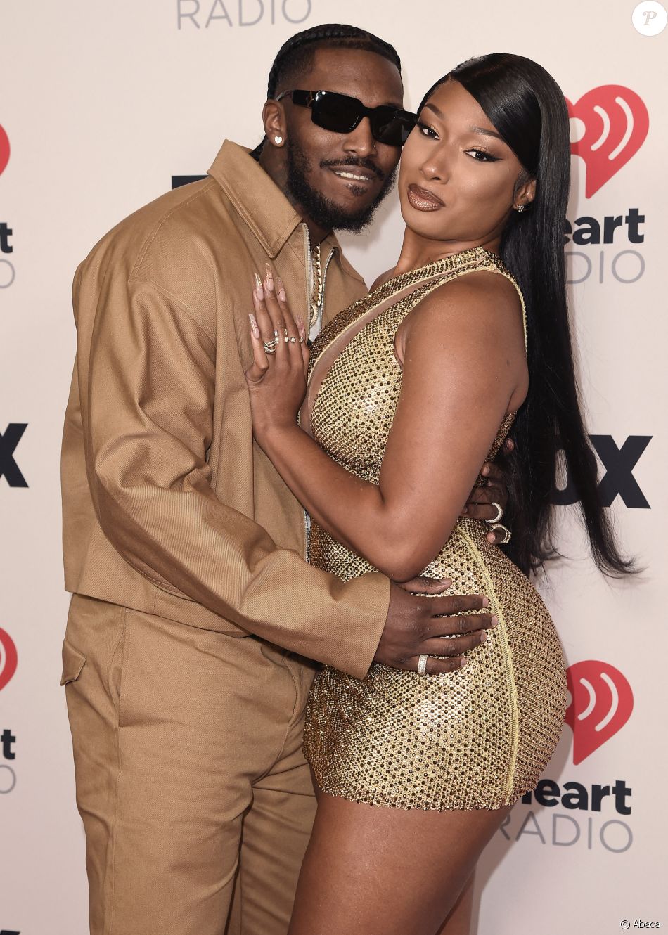 Megan Thee Stallion Et Son Mari Megan Thee Stallion et son petit ami Pardison Fontaine assistent à la  cérémonie des iHeartRadio Music Awards 2021 au Dolby Theatre. Los Angeles,  le 27 mai 2021. - Purepeople