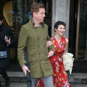 Damian Lewis et sa femme Helen McCrory - Sortie du défilé de mode Erdem Moralioglu à Londres. Le 19 février 2018.