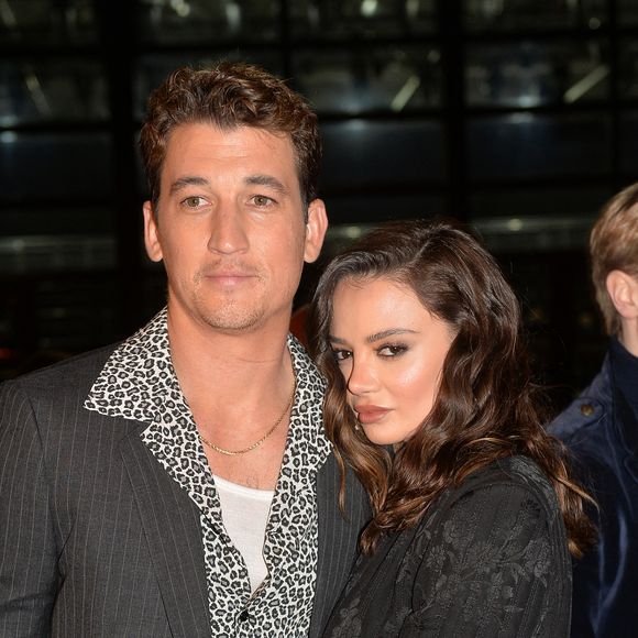 Miles Teller et sa femme Keleigh Sperry - Arrivées au défilé de mode prêt-à-porter automne-hiver Céline à Paris. © Veeren Ramsamy - Christophe Clovis / Bestimage 