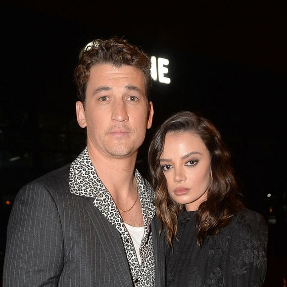 Miles Teller et sa femme Keleigh Sperry - Arrivées au défilé de mode prêt-à-porter automne-hiver 2020/2021 Céline à Paris le 28 février 2020. © Veeren Ramsamy - Christophe Clovis / Bestimage 