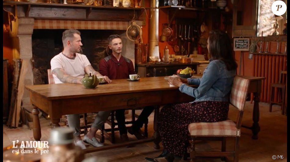 Mathieu et Alexandre lors du bilan de "L'amour est dans le pré 2020" du 14 décembre, sur M6