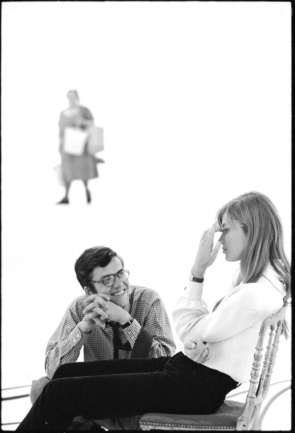 Archives - En France , à Paris, Romain Bouteille et Françoise Hardy sur le plateau de l'émission "DIm Dam Dom" le 28 juin 1967. © Jean Lenoir via Bestimage
