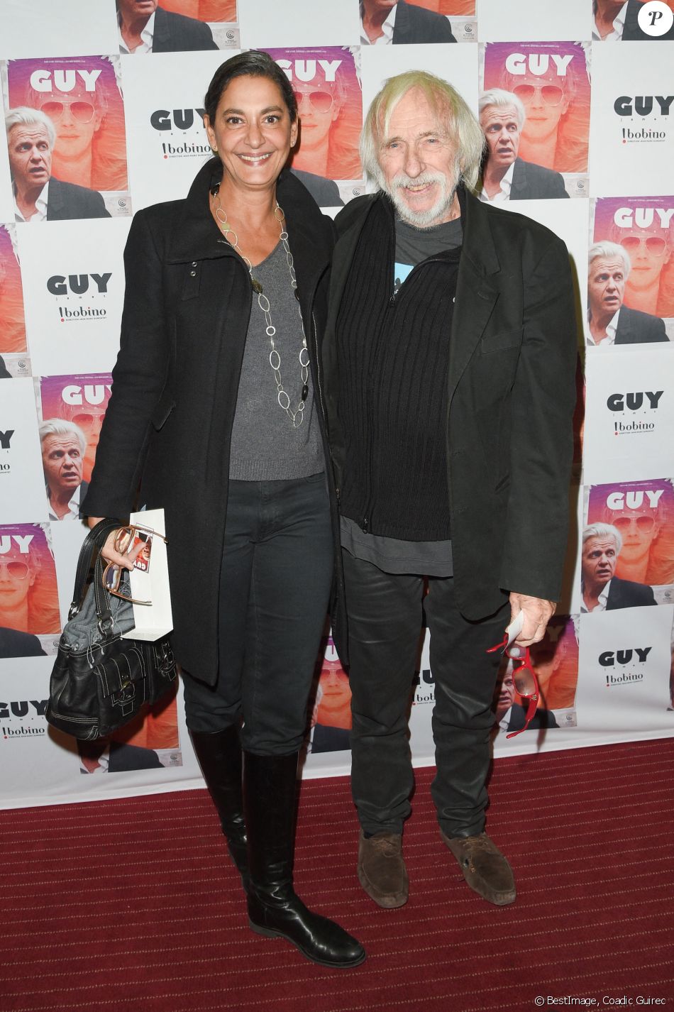 Pierre Richard et sa femme Ceyla Lacerda - Projection du film "Guy" dans la salle mythique du music-hall français, Bobino, à Paris. Le 3 décembre 2018. © Coadic Guirec/Bestimage