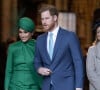Le prince Harry, duc de Sussex, et Meghan Markle, duchesse de Sussex lors de la cérémonie du Commonwealth en l'abbaye de Westminster à Londres, le 9 mars 2020.
