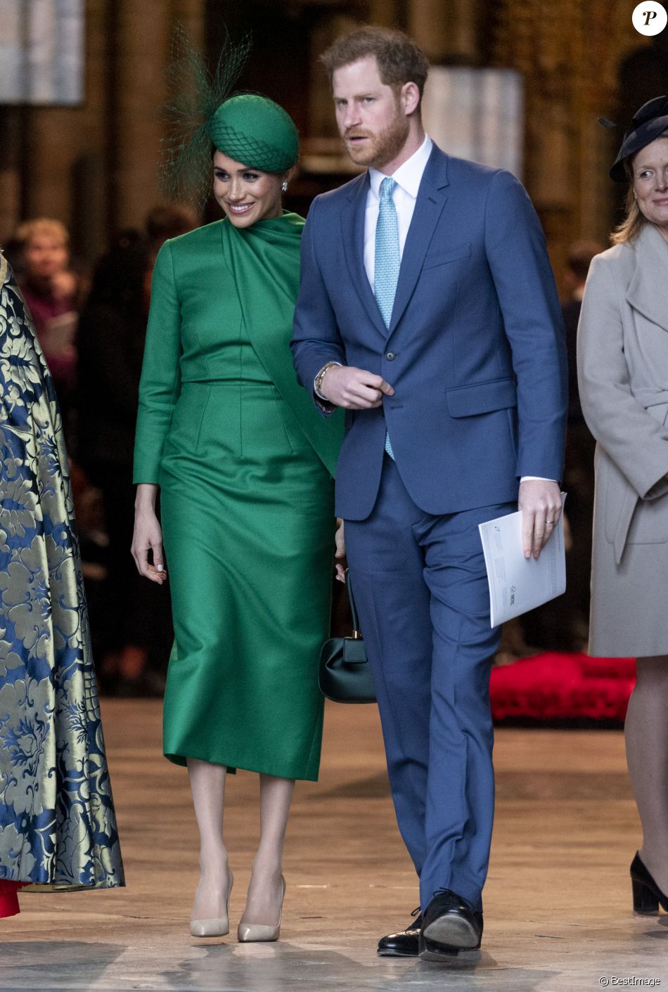 Le prince Harry, duc de Sussex, et Meghan Markle, duchesse de Sussex lors de la cérémonie du Commonwealth en l'abbaye de Westminster à Londres, le 9 mars 2020.