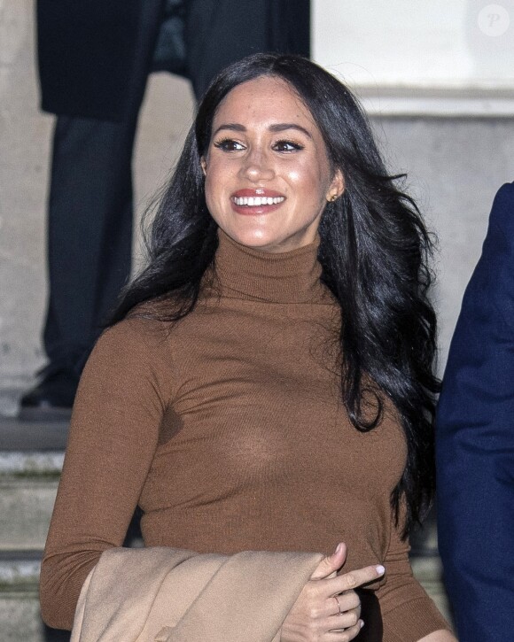 Le prince Harry, duc de Sussex, et Meghan Markle, duchesse de Sussex, en visite à la Canada House à Londres, Royaume Uni, le 7 janvier 2020.