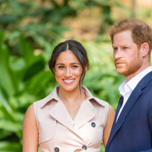 Le prince Harry, duc de Sussex, et Meghan Markle, duchesse de Sussex, se rendent à la réception des industries créatives et des entreprises à Johannesburg, le 2 octobre 2019.