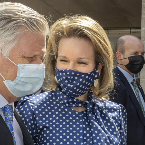 Le Roi Philippe de Belgique et la Reine Mathilde de Belgique visitent le Centre Hospitalier de l'Ardenne (CHA) de VIVALIA à Libramont, le 2 juin 2021. © Olivier Matthys/Pool/Imagebuzz via Bestimage
