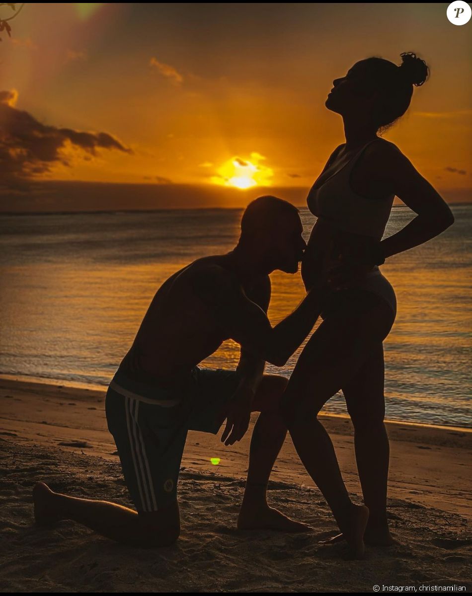 Christina Milian et M. Pokora annonçant l'arrivée prochaine de leur deuxième enfant, alors qu'ils se trouvaient à La Réunion en décembre 2020.