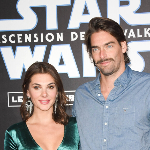 Camille Lacourt et sa compagne Alice Detollenaere - Avant-première du film "Star Wars : L'ascension de Skywalker" au cinéma Le Grand Rex à Paris, le 17 décembre 2019. © Coadic Guirec/Bestimage