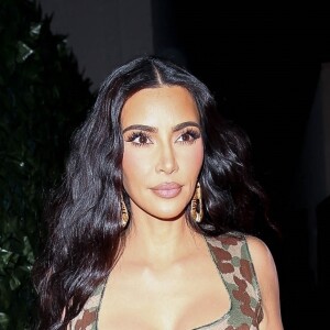 Kim Kardashian à la sortie de la soirée de lancement de la nouvelle marque de tequila de K. Jenner 818 au restaurant "The Nice Guy" à Los Angeles, le 21 mai 2021.