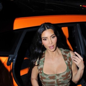 Kim Kardashian à la sortie de la soirée de lancement de la nouvelle marque de tequila de K. Jenner 818 au restaurant "The Nice Guy" à Los Angeles, le 21 mai 2021.