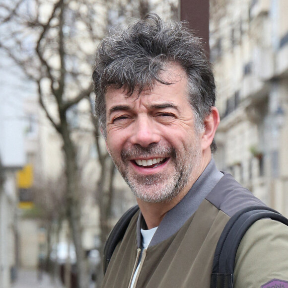 Exclusif - Stéphane Plaza quitte les studio RTL à Paris le 21 janvier 2021.