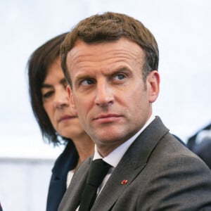 Le président de la République Emmanuel Macron a rencontré les acteurs de la gastronomie locale et nationale à Valence, à l'occasion du déplacement dans la Drôme. Le 8 juin 2021 © Romain Gaillard / pool / Bestimage 