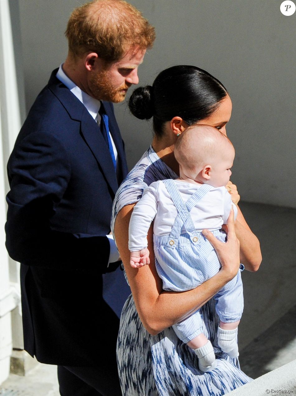 Le prince Harry, duc de Sussex, et Meghan Markle, duchesse de Sussex, avec leur fils Archie ont rencontré l'archevêque Desmond Tutu et sa femme à Cape Town, Afrique du Sud. Le 25 septembre 2019