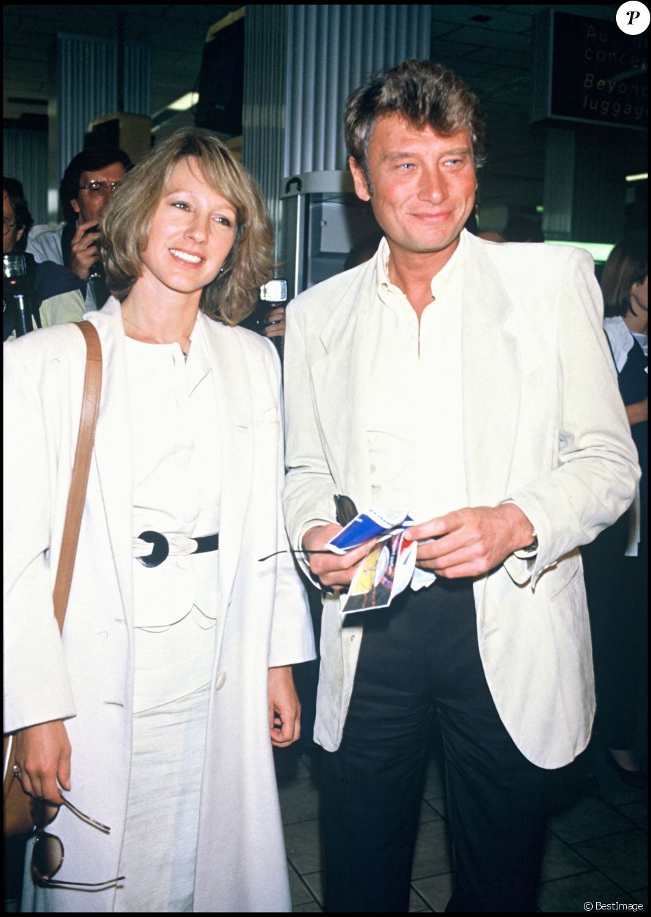 Archives - Nathalie Baye et Johnny Hallyday au festival de Cannes en 1984