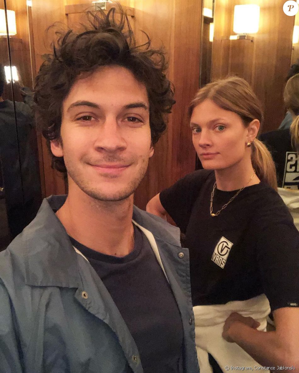 Constance Jablonski et son petit ami Matthias Dandois. Février 2021.