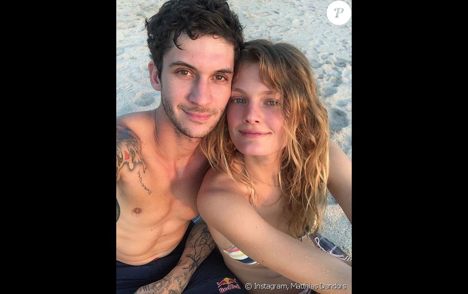 Matthias Dandois et sa petite amie Constance Jablonski. 2019.