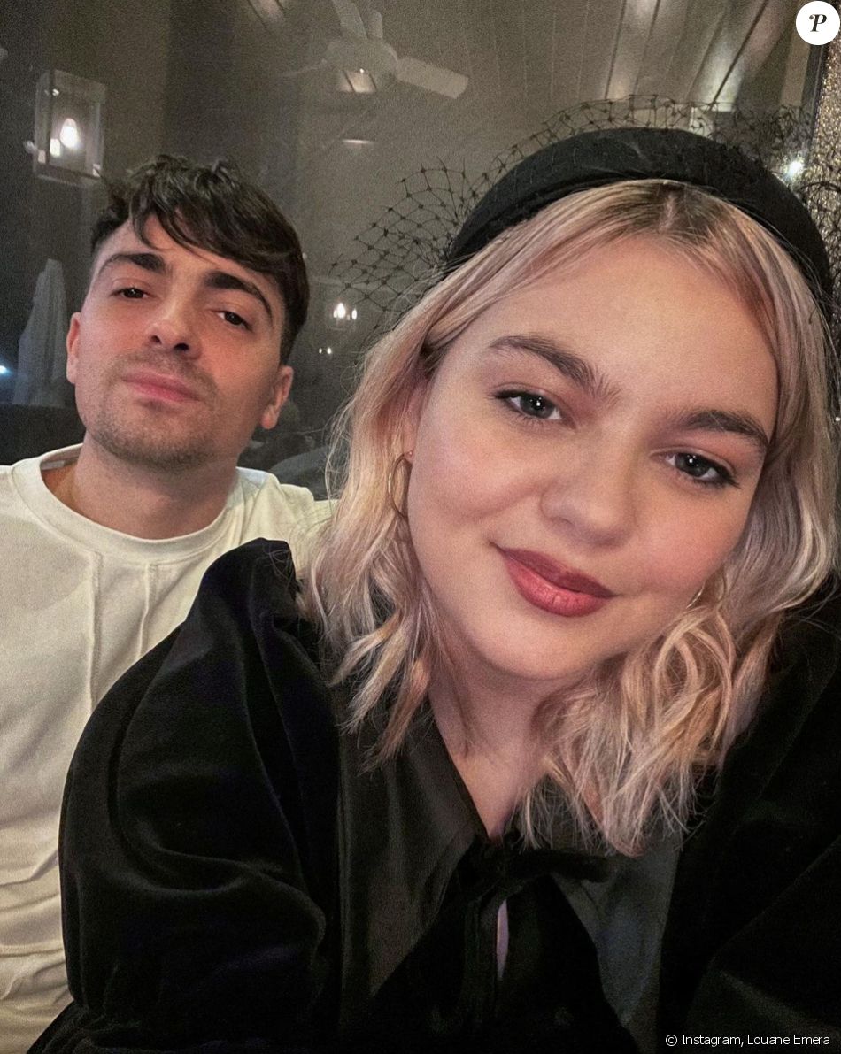 Louane Emera et son compagnon Florian Rossi. Janvier 2021.