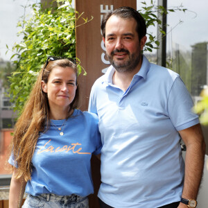 Jean-François Piège et sa femme au village des Internationaux de France de tennis de Roland Garros à Paris. © Dominique Jacovides / Bestimage