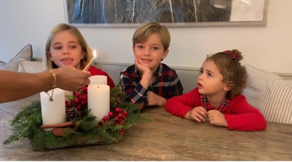 Nicolas, Leonore et Adrienne, les enfants de la princesse Madeleine de Suède sur Instagram, décembre 2020.