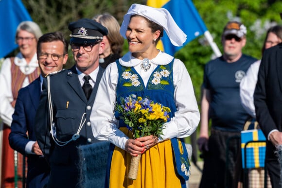 La princesse Victoria de Suède lors de la fête nationale suédoise au Musée Skansen à Stockholm, le 6 juin 2021.