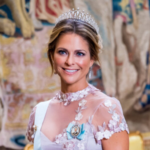 La princesse Madeleine de Suède - La famille royale de Suède au traditionnel dîner de la cérémonie des Prix Nobel à Stockholm.