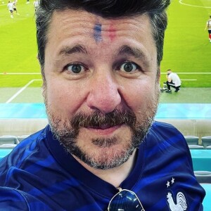 Bruno Guillon - Match de l'UEFA Euro 2020 opposant l'Allemagne à la France au stade Allianz Arena à Munich. Instagram. Le 15 juin 2021.