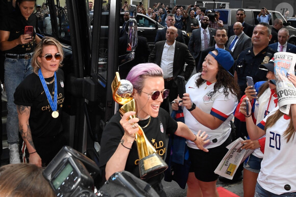 Megan Rapinoe - Les membres de l'équipe féminine de football des Etats-Unis arrivent à l'émission Good Morning America à New York le 09 juillet 2019.