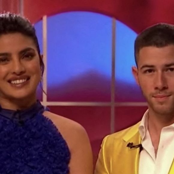 Nick Jonas et sa femme Priyanka Chopra annoncent les nominés pour la 93ème cérémonie des Oscars à Los Angeles, le 15 mars 2021.